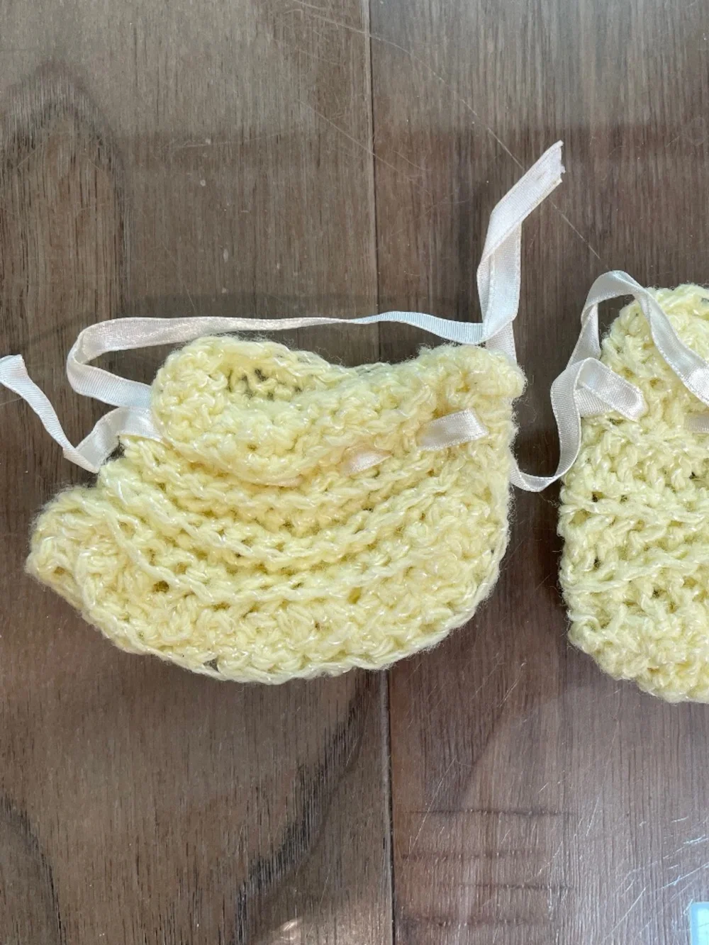 Vintage Hand-Crocheted/Knit Baby Shawl and Bootie Set